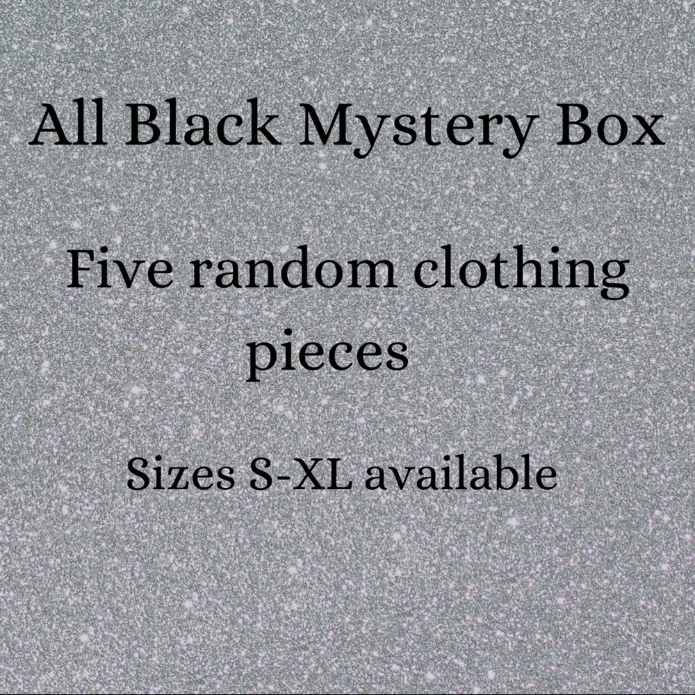 All black mystery box-5 random black clothing item